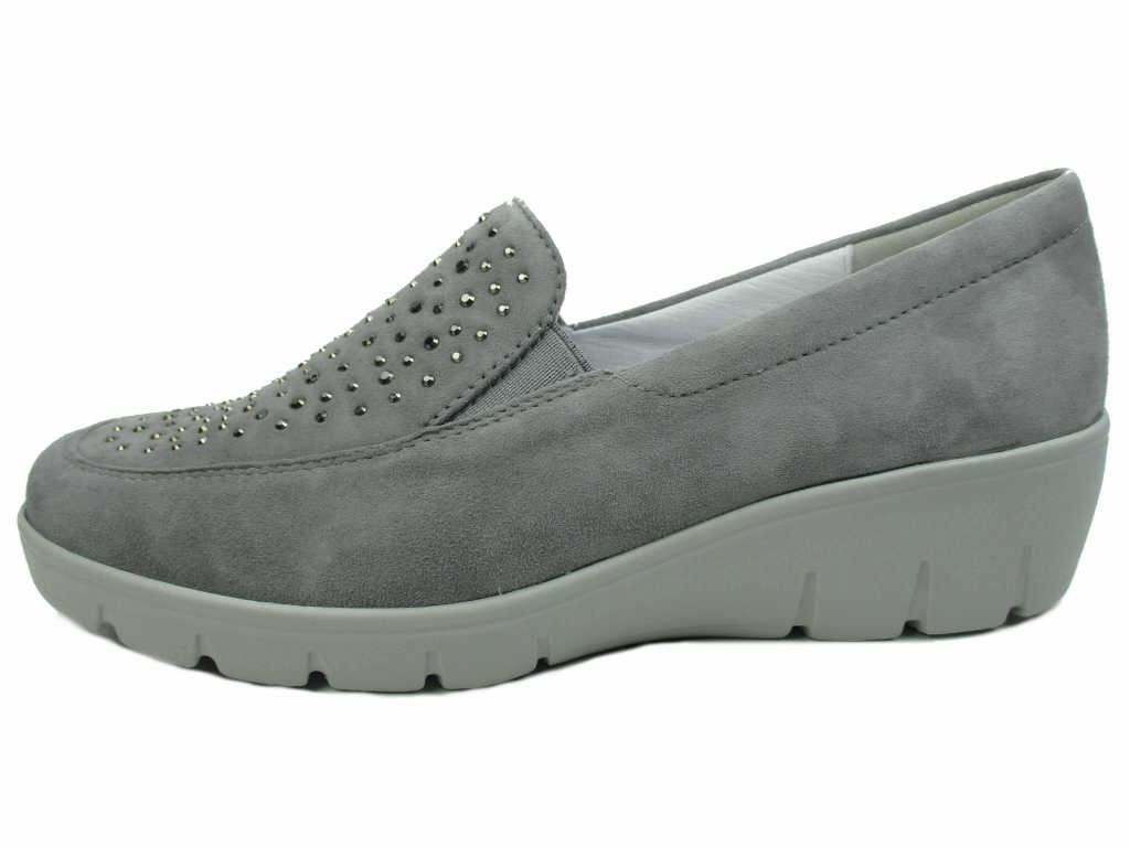 SEMLER Klassische Slipper grau Judith
