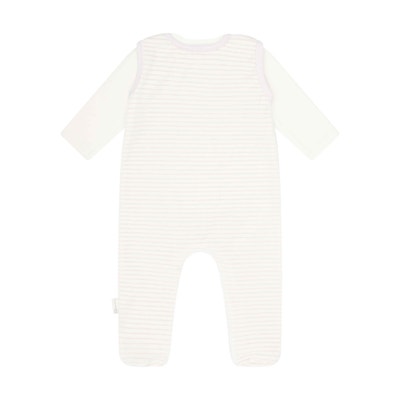 Set Strampler + T-Shirt langarm GOTS, beige