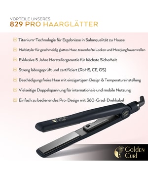 Golden Curl IL Nero Glätteisen-1 Stk