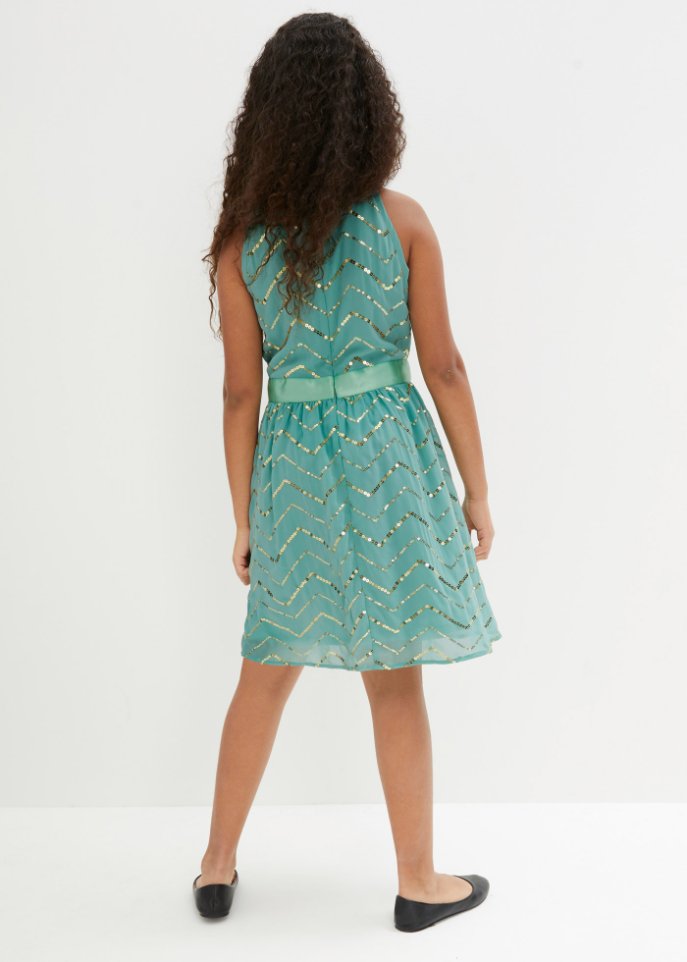 Festliches Mädchen Kleid mit Pailletten
