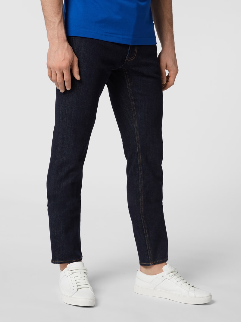 Regular Fit Jeans mit hohem Stretch-Anteil Modell 'Chuck' - 'Hi Flex' in dunkelblau