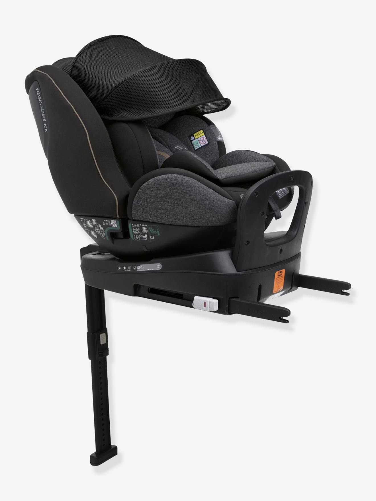Chicco Kindersitz Seat3Fit i-Size Air Melange CHICCO, 40-125 cm, Gr. 0+/1/2 - graublau