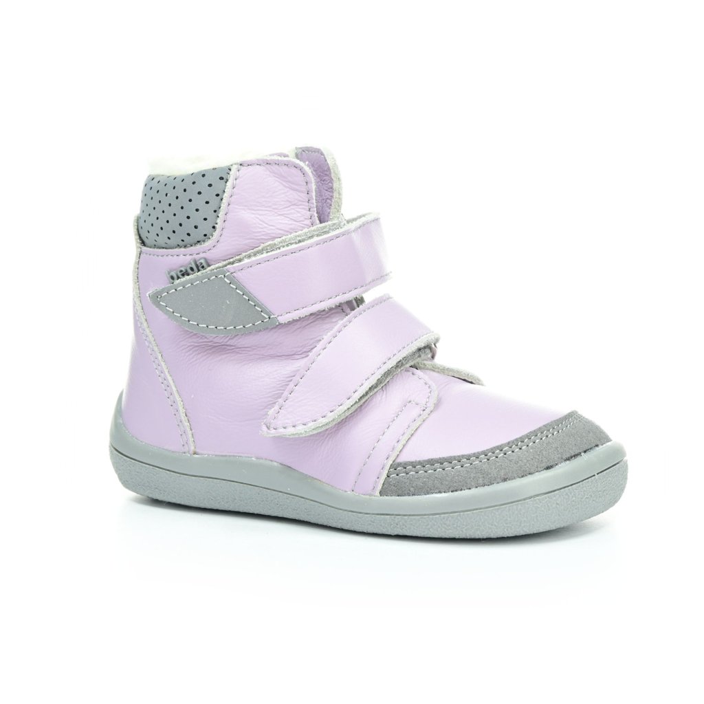 Beda Jasmine (BF 0004/W/SO/MK) lila Winter-Barfußstiefeletten