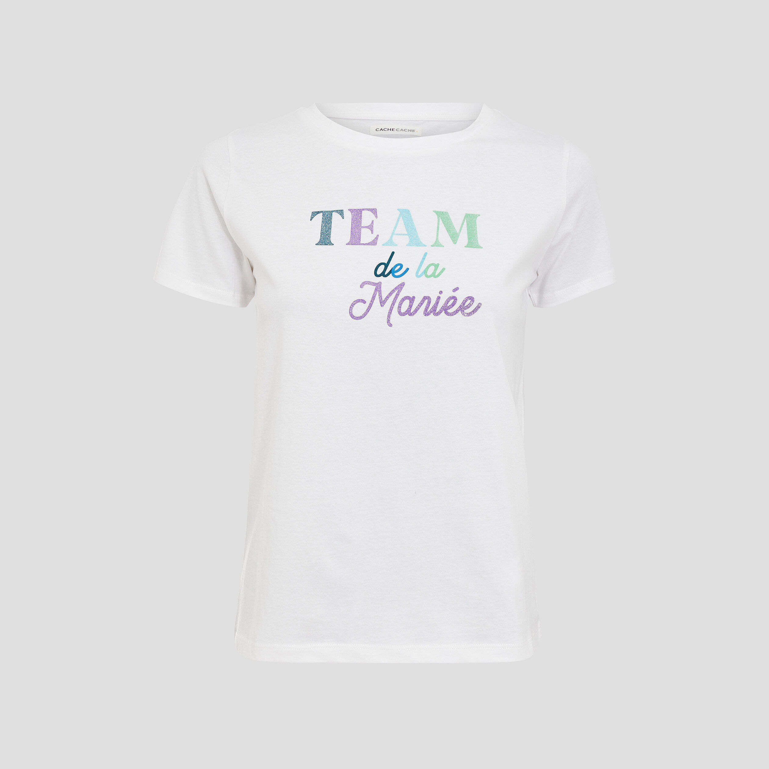 T-shirt à manches courtes ecru femme | Cache Cache