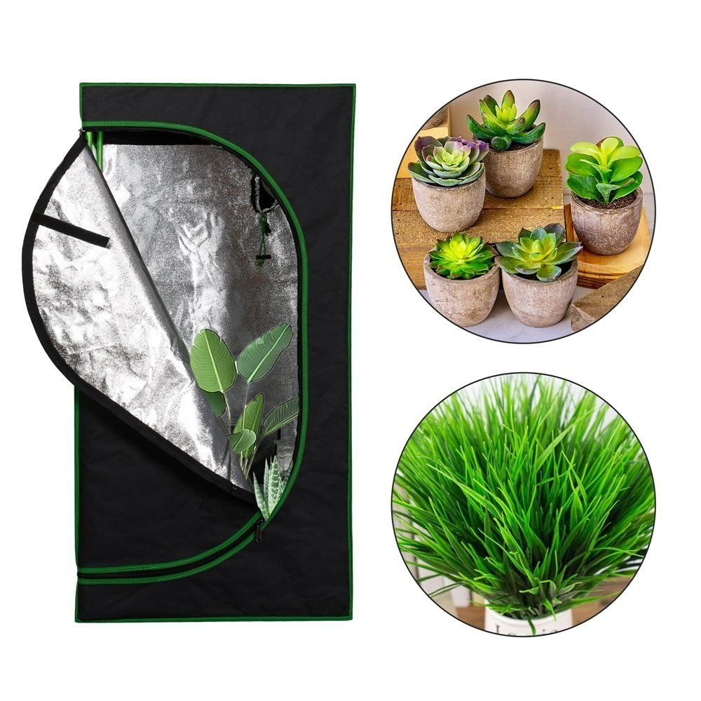 Melko Gewächshaus Gewächshaus Growbox Pflanzenzelt Zuchtzelt für Indoor & Outdoor in Grün Schwarz Growroom Zuchtschrank Darkroom Grow Tent Frühbeet Zimmergewächshaus Growschrank, Stück, 99,9 % lichtundurchlässig