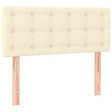 vidaXL Bett Boxspringbett mit Matratze Creme 80x200 cm Kunstleder