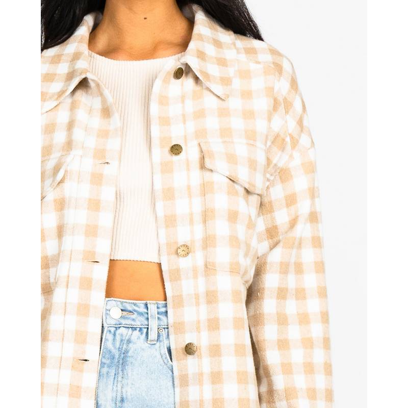RUSTY CHECKED OUT OVERSIZED SHIRT Oversize Shirt Damen
