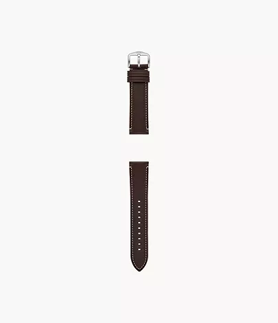 Fossil Band 22 mm LiteHide-Leder dunkelbraun
