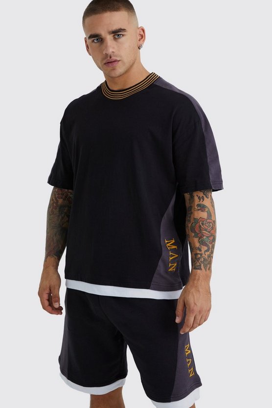 Kurzer Man Gold Trainingsanzug