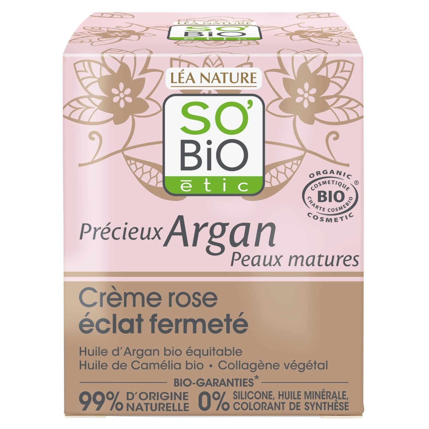 SO BiO étic Rose Radiance Firming Day Cream, dyrebar arganolje for moden hud