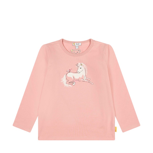 T-Shirt langarm, rosa für Mädchen