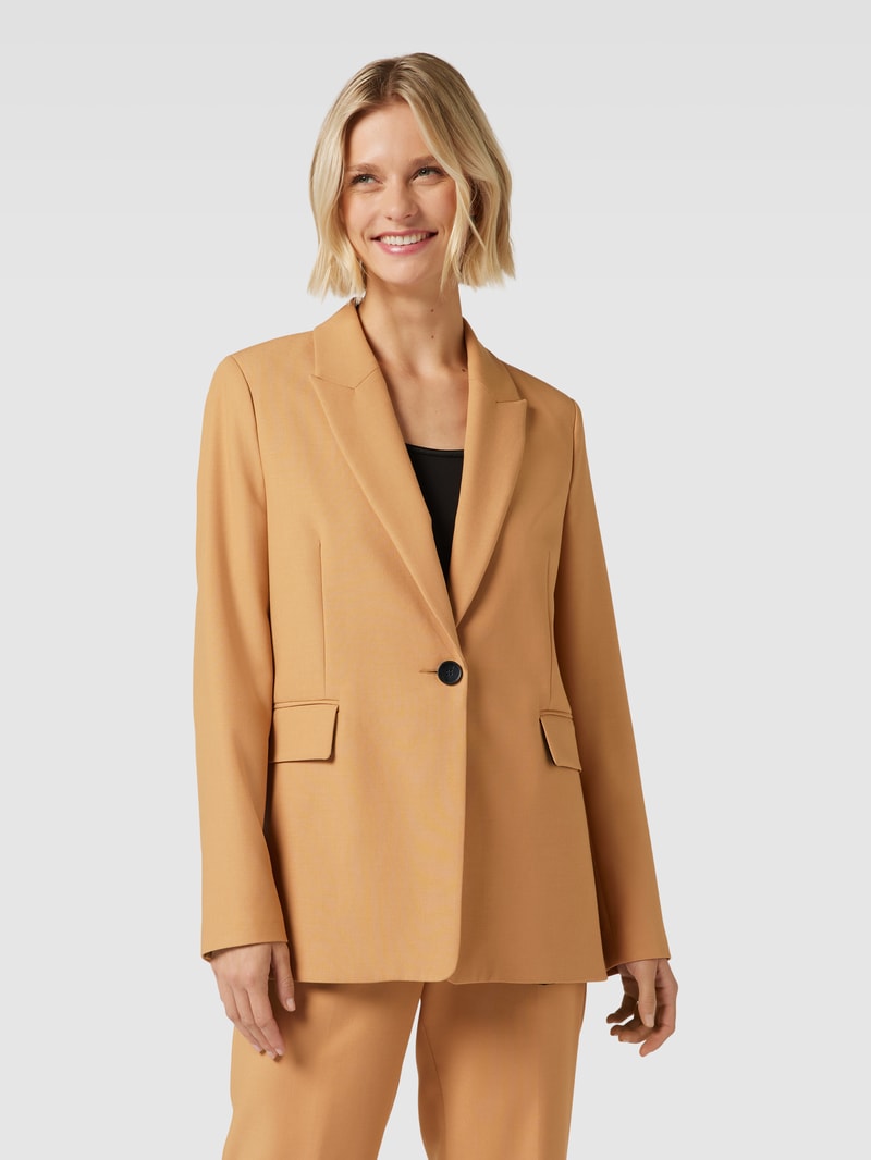 Blazer mit Pattentaschen in camel