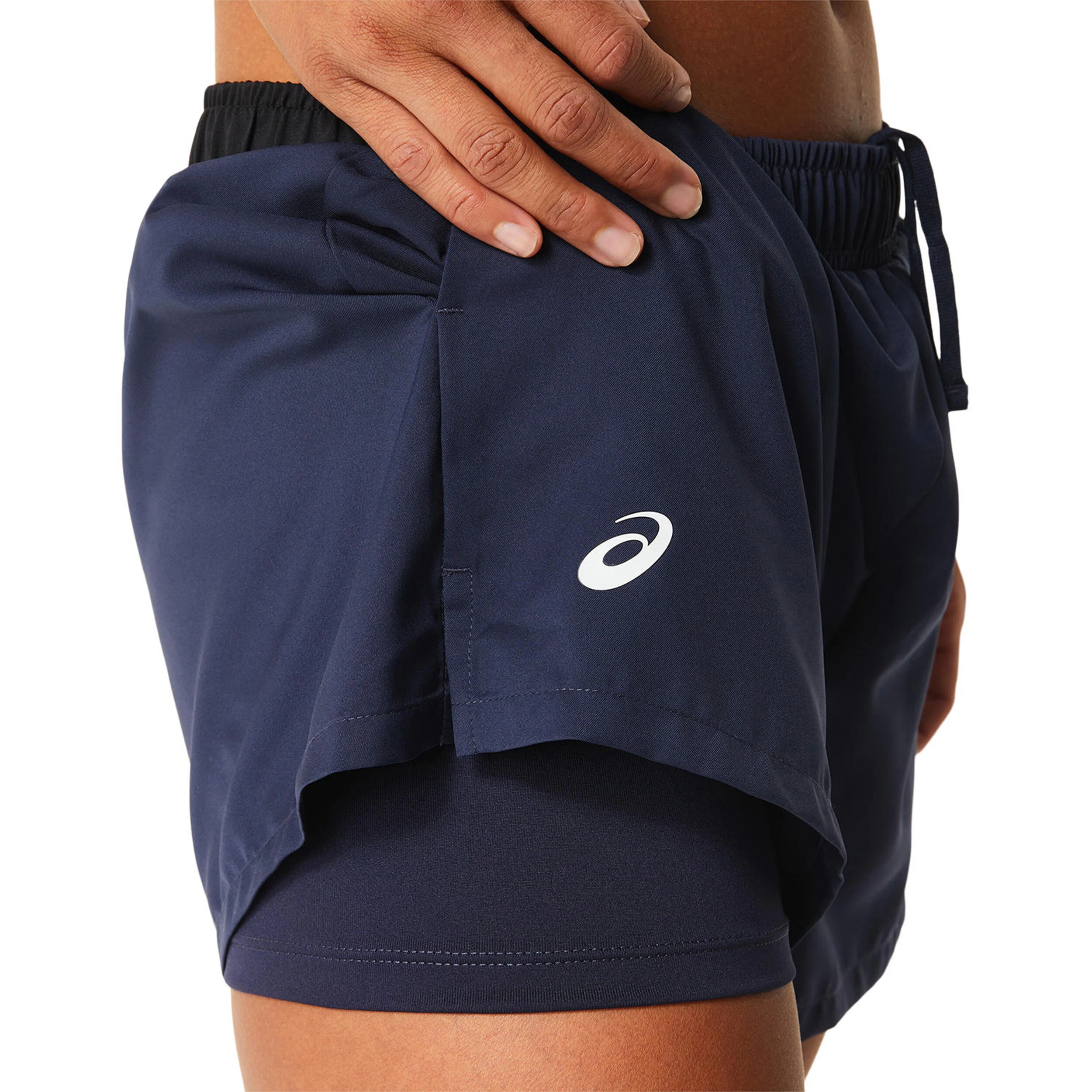 Court Shorts Damen - Dunkelblau, Weiß