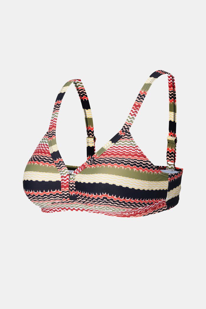Wattiertes Bikini-Top mit Muster