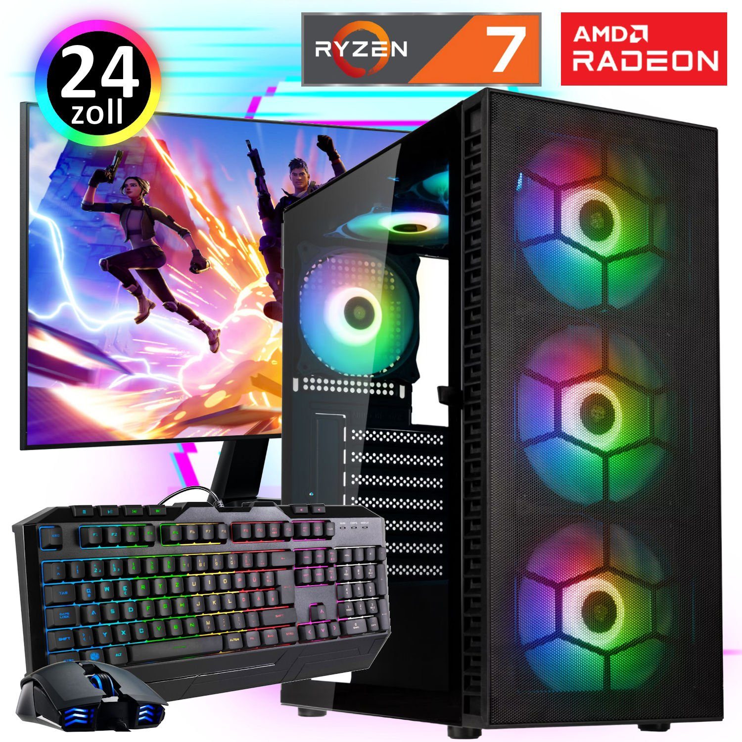 Meinpc Zocker Set 5700 RGB [HF] Gaming-PC-Komplettsystem (24,00
