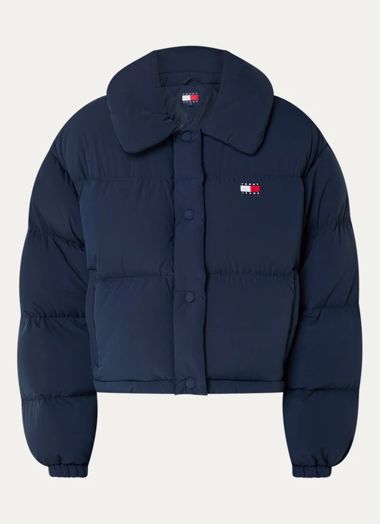 Prešívaná bunda Tommy Hilfiger s páperovou výplňou a logom