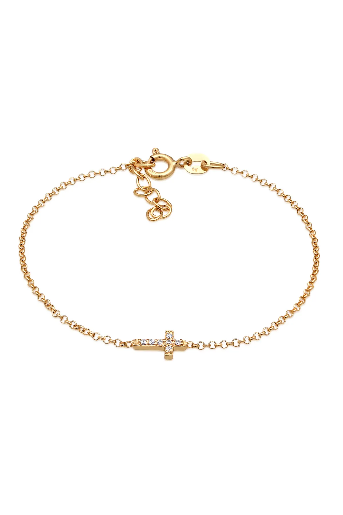 ELLI  Armband Mädchen Kreuz Zirkonia Religion 925 Silber
