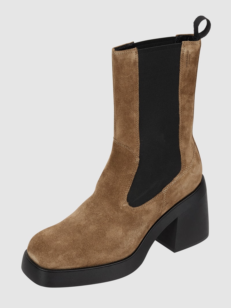 Chelsea Boots aus Veloursleder Modell 'Brooke' in beige