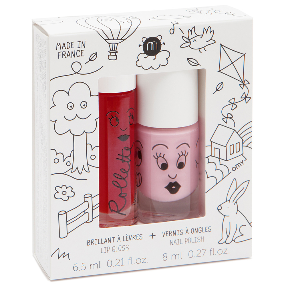 nailmatic COFFRET KIDSCOTTAGE duo vernis à l'eau + brillant à lèvres