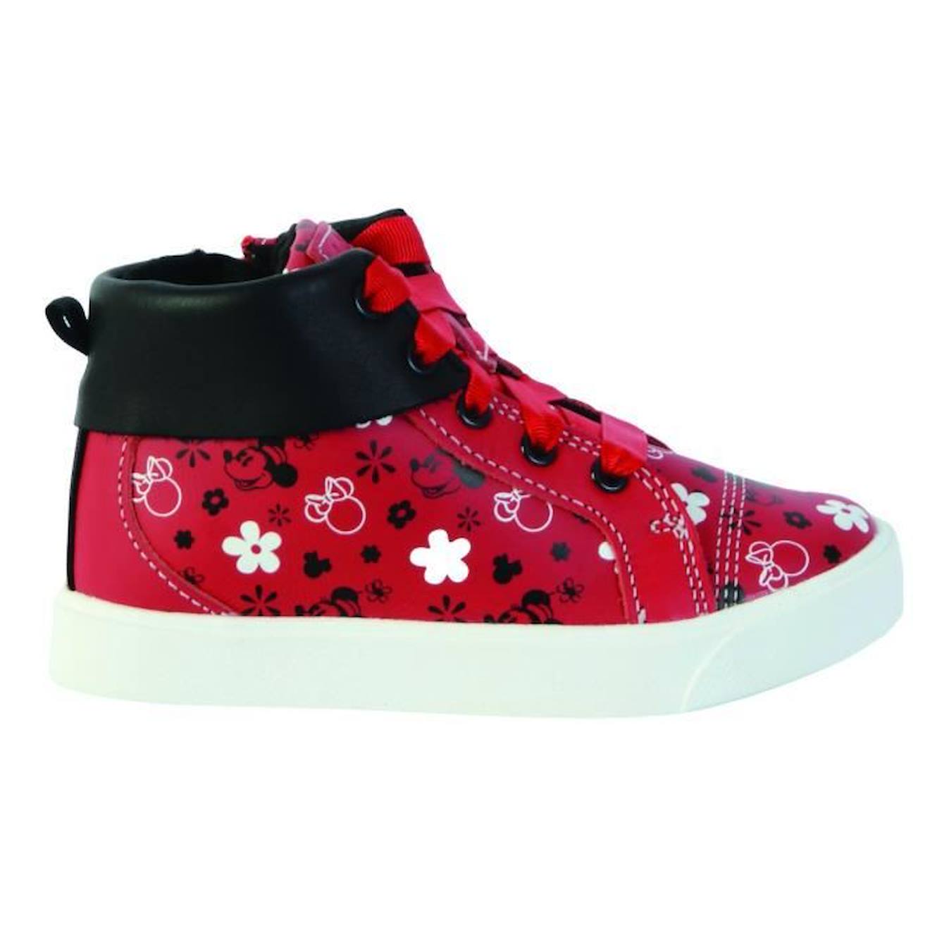 Basket Montante Cuir Enfant Clarks City Mouse rouge