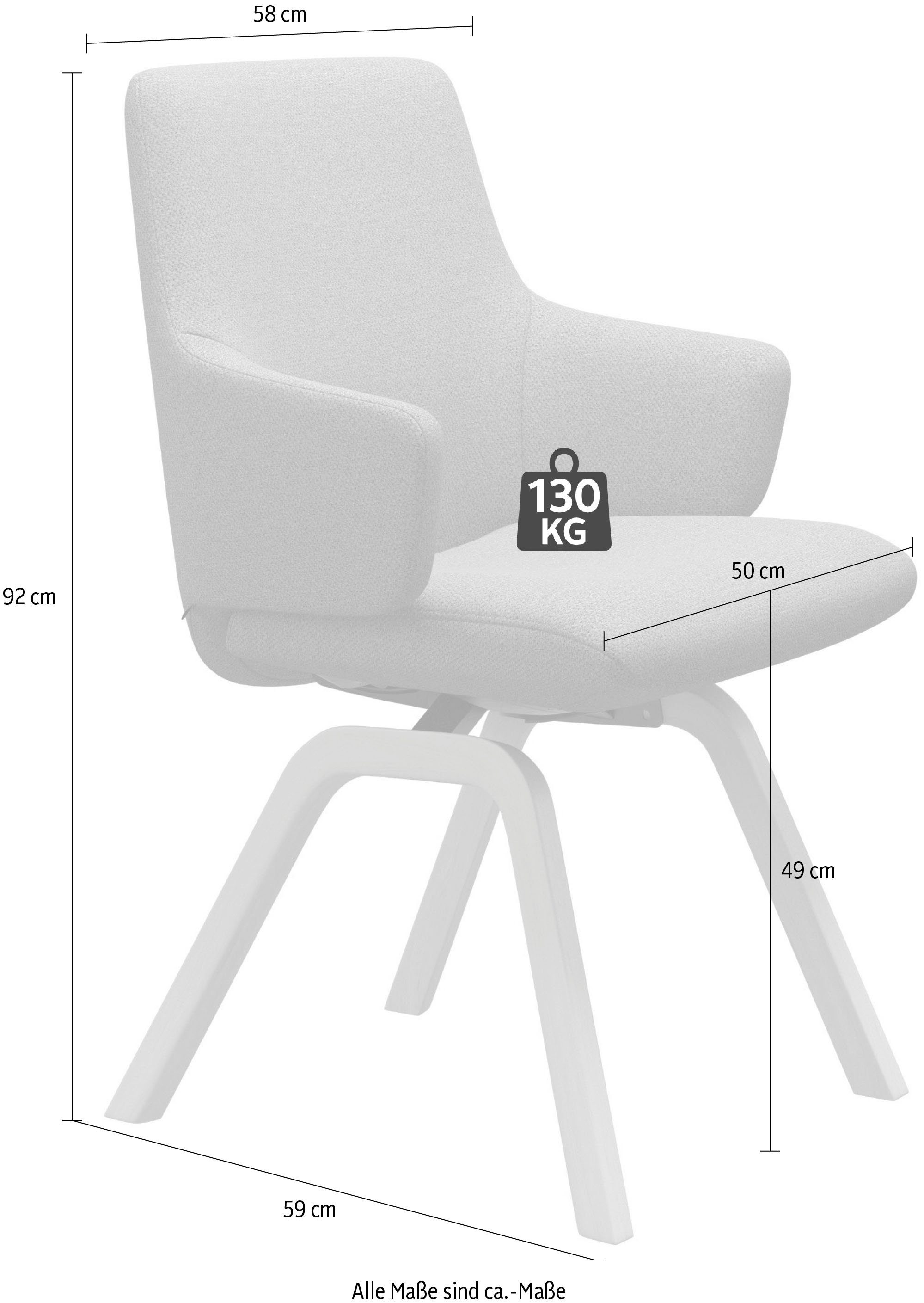 Stressless® Polsterstuhl Laurel, Low Back mit Armlehne, Größe L, mit schräggestellten Beinen in Eiche