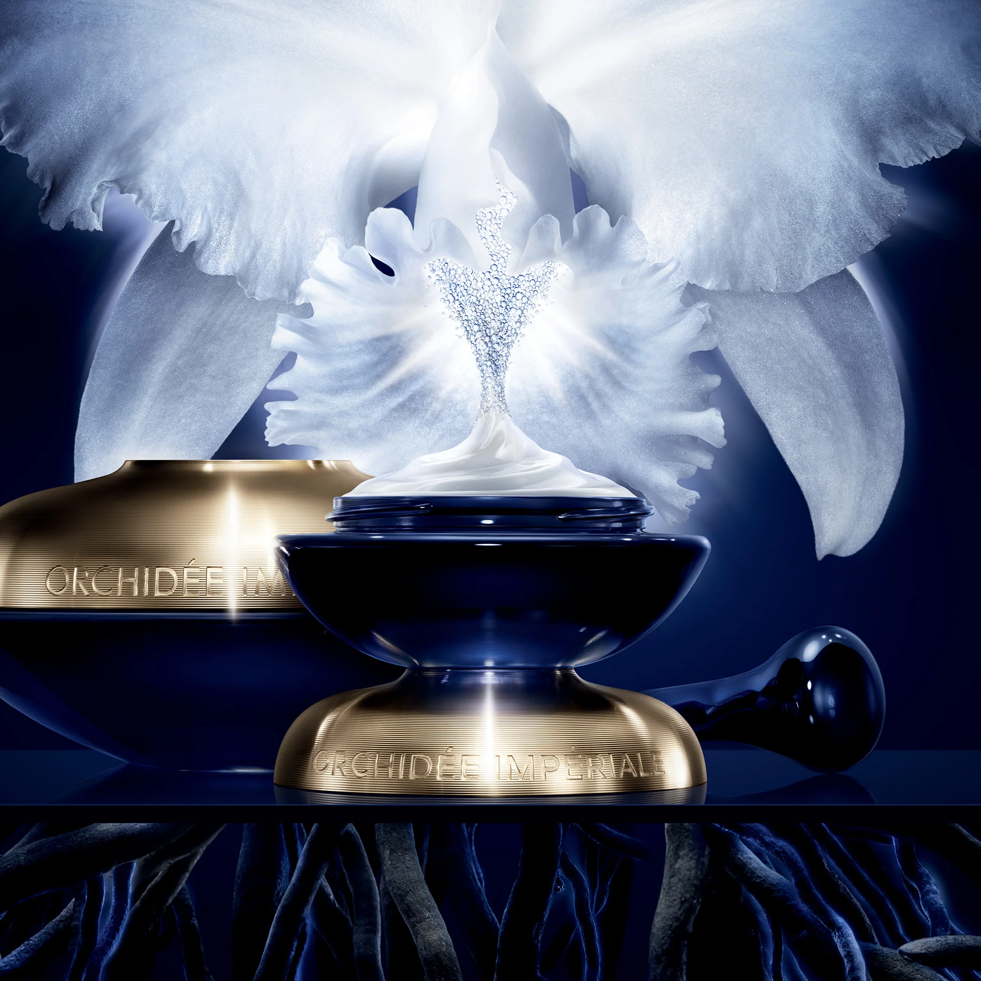 Crema molecular concentrada para el contorno de ojos Orchidée Impériale - Contorno de ojos antiarrugas, contorno de labios antiarrugas