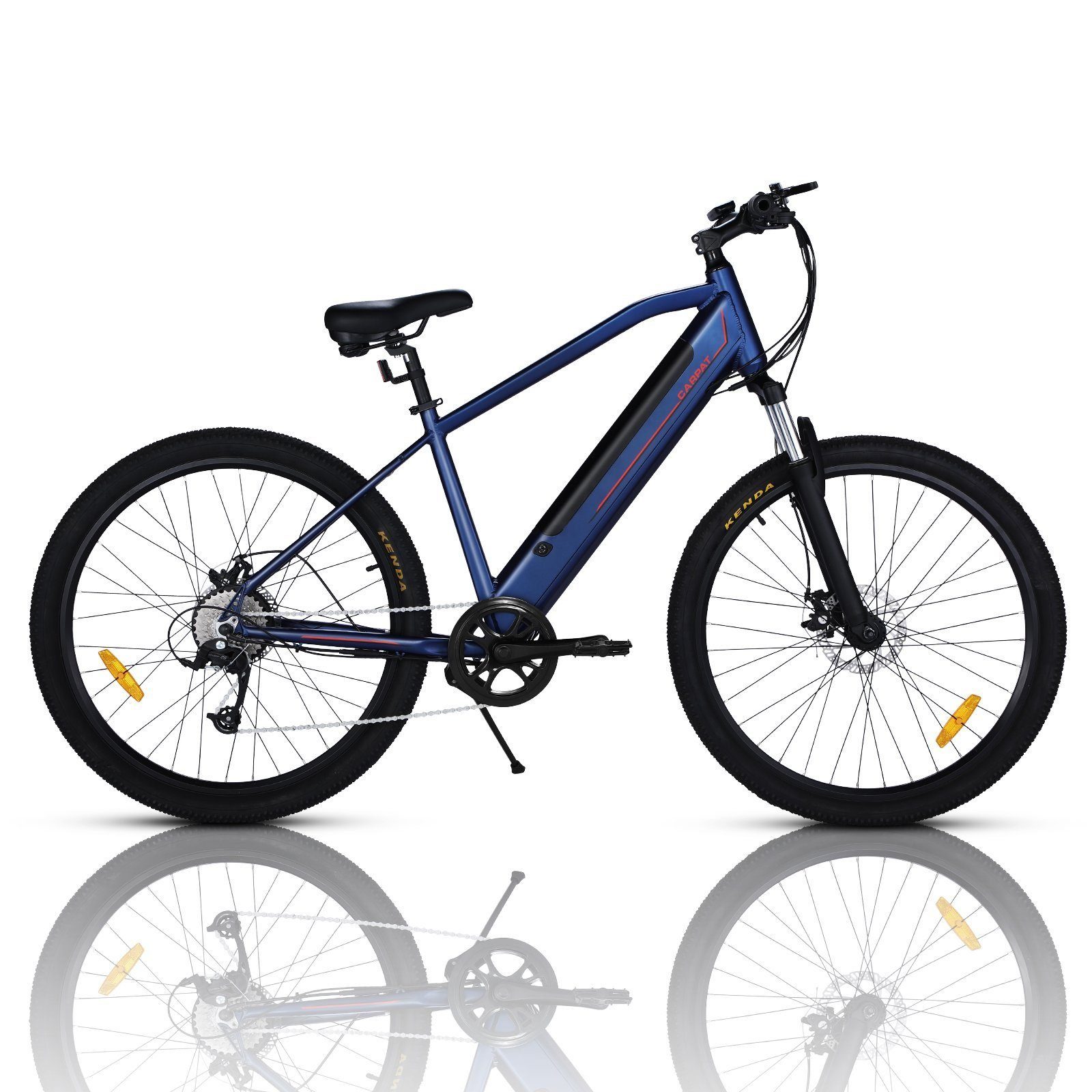CARPAT SPORT E-Bike 27,5 Zoll Elektrofahrrad Pedelec E-Citybike Herren Damen, 36V 10,6Ah, 8 Gang, Kettenschaltung, Heckmotor, (E-Mountainbike mit akku-ladegerat, mit werkzeug), Alu-Rahmen, E-bike Faltrad Cityrad