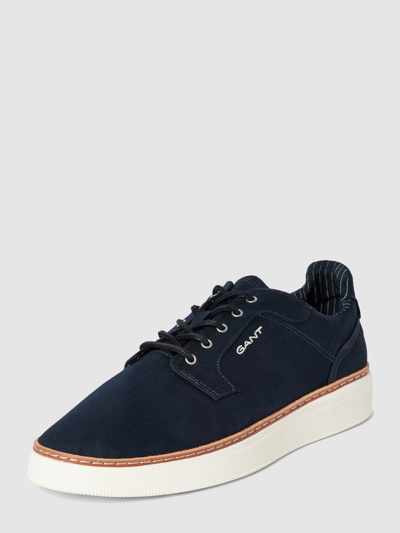 Sneaker mit Label-Stitching Modell 'San Prep' in marineblau