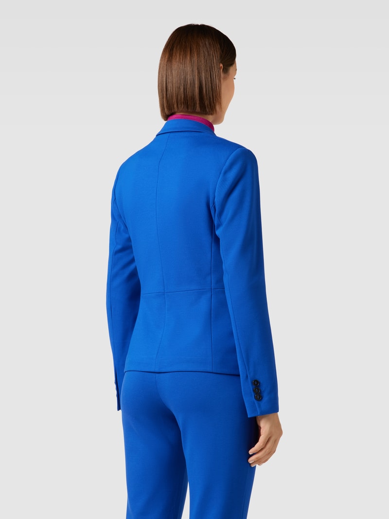 Stoffhose mit Ziernähten in royalblau