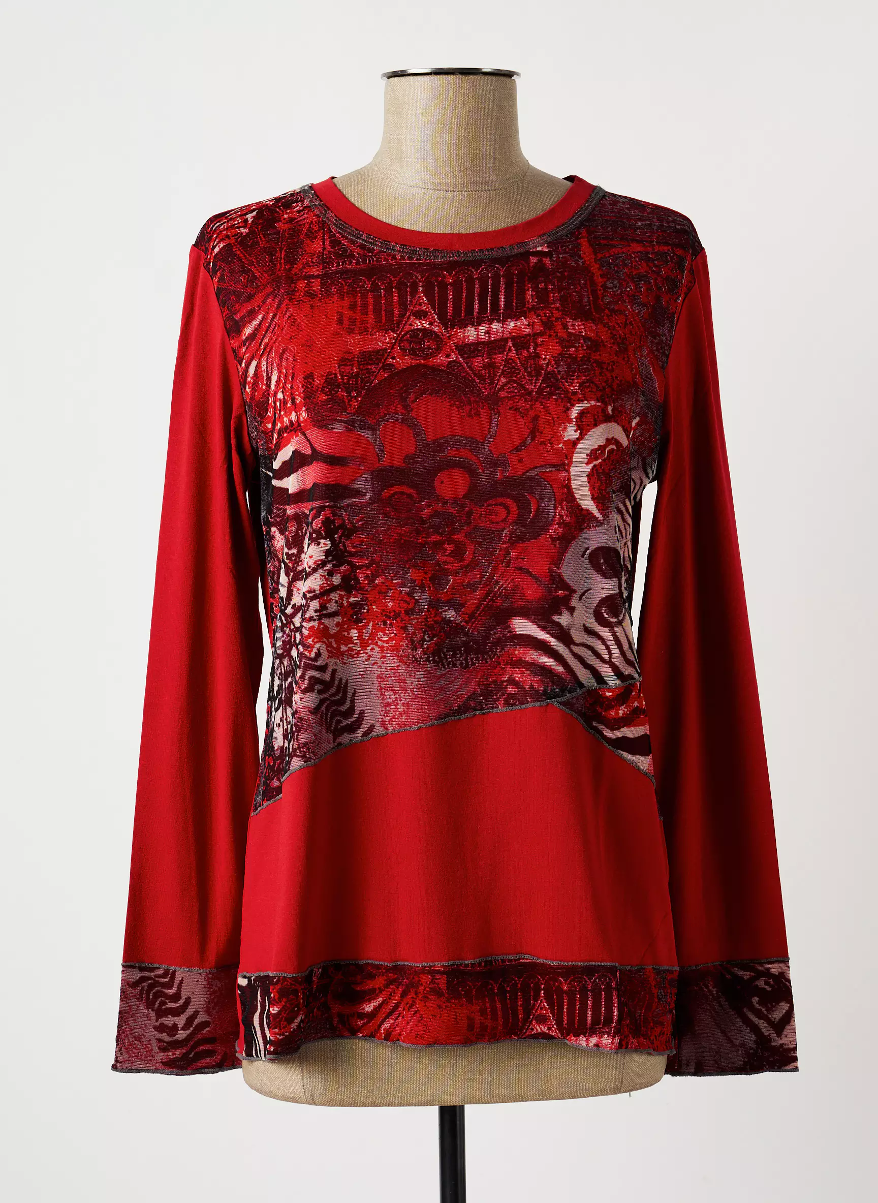 Meri Esca Tshirts Femme couleur rouge