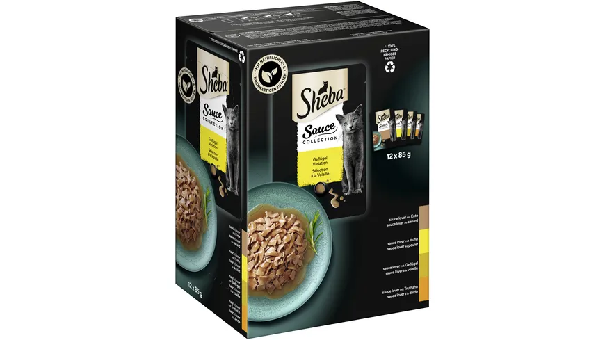 SHEBA® Delikatesse in Sauce mit Geflügel Variation Portionsbeutel 1020 g