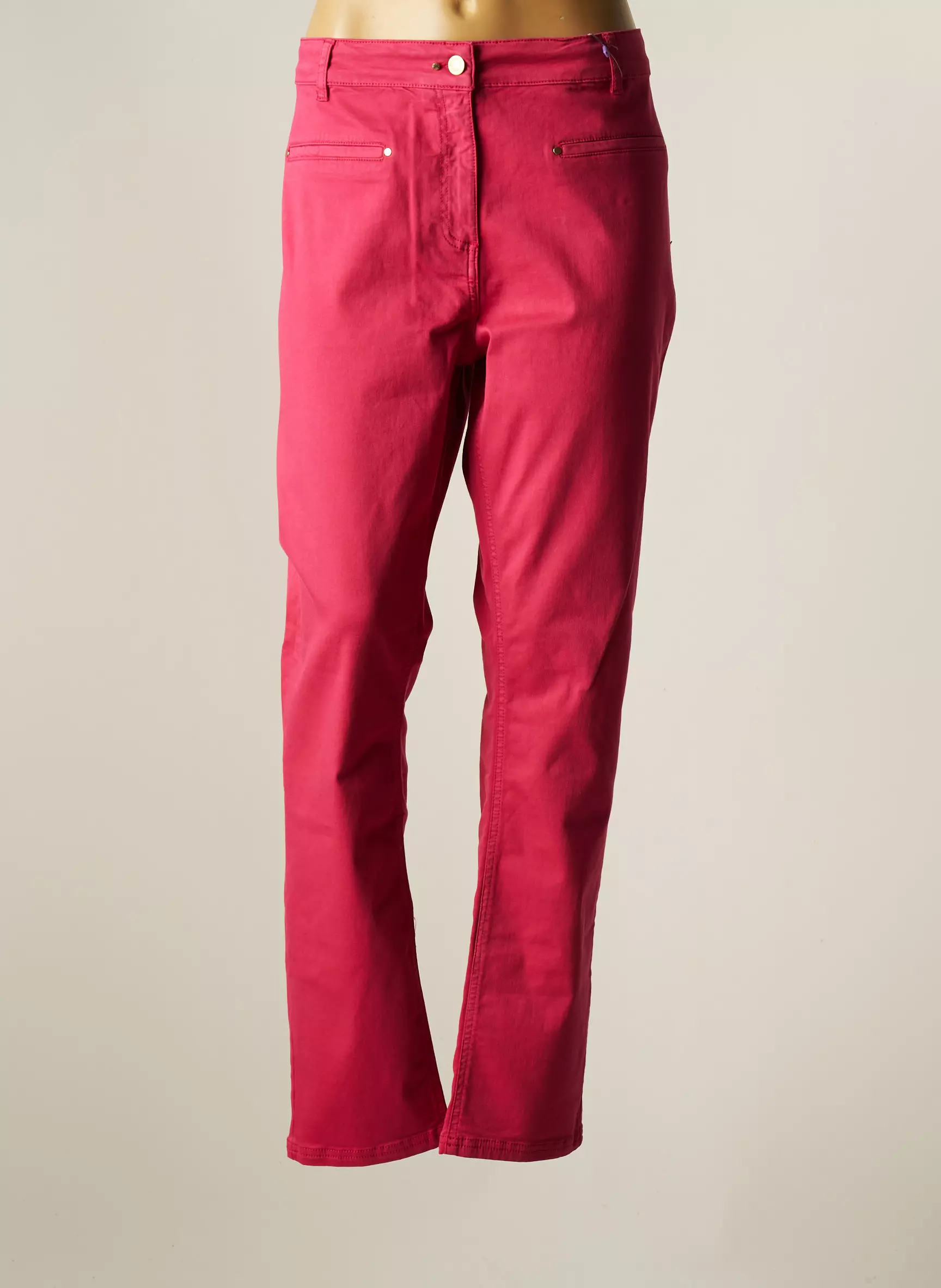 Julie Guerlande Pantalons Slim Femme couleur rose