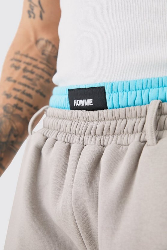 Lockere Shorts mit doppeltem Bund