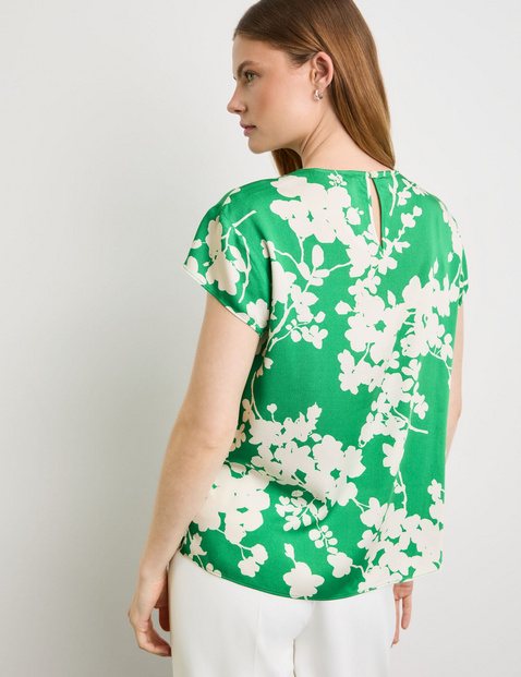 Kurzarmbluse mit Floralprint