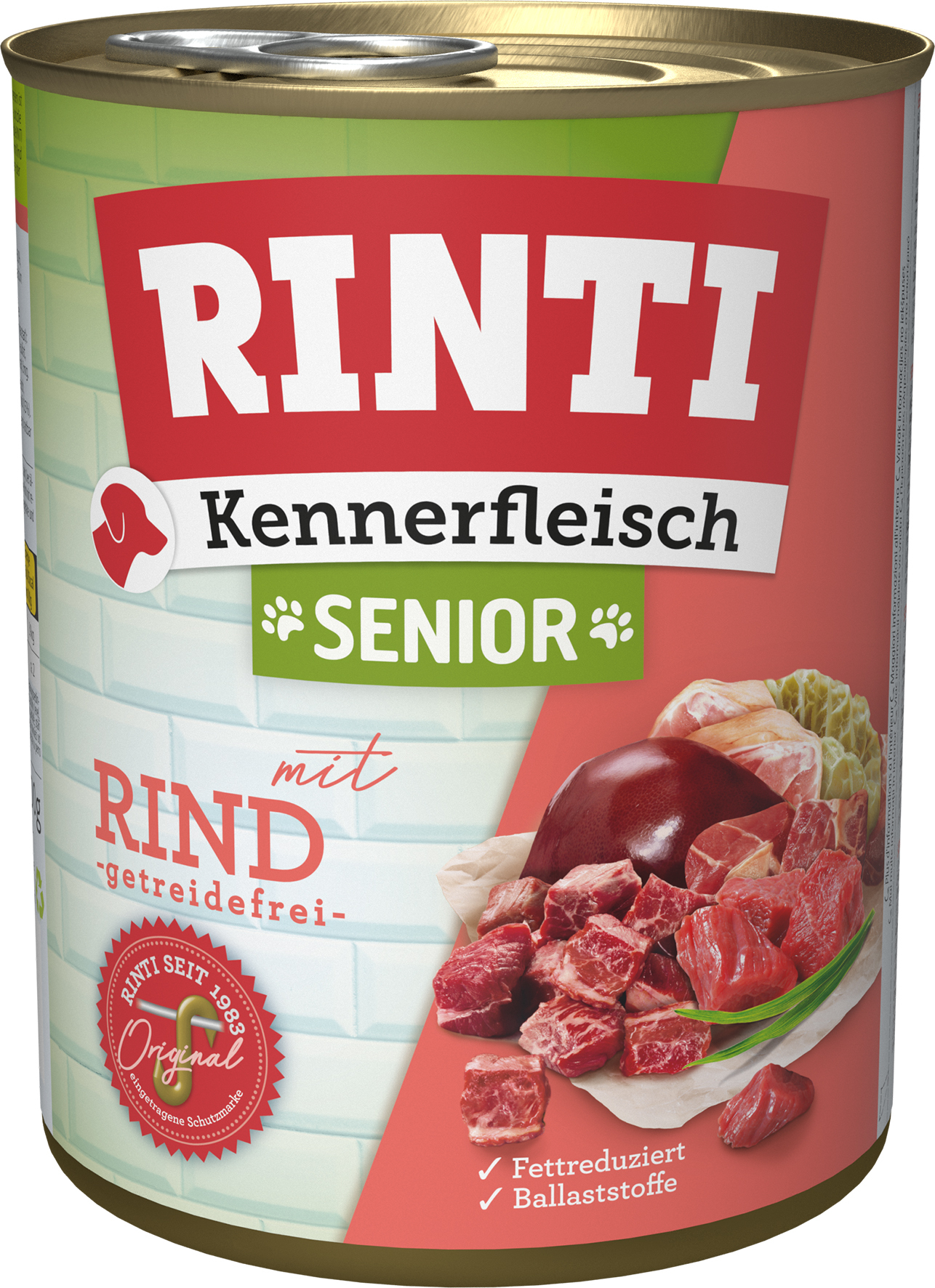 RINTI Hundenassfutter RINTI Kennerfleisch Senior Rind 12x800 g