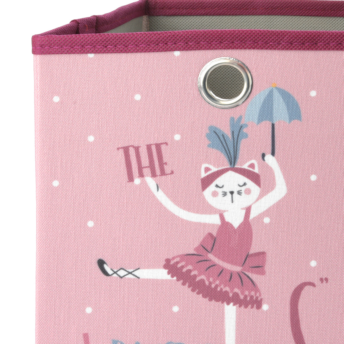 Kleine Aufbewahrungsbox mit Zirkus-Motiv