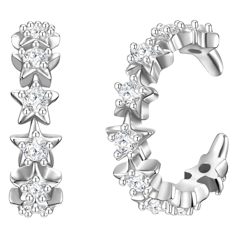 Glanzstücke München Manchette d'oreille en argent Étoiles Argent sterling Oxyde de zirconium (CZ) en  Boucles d'oreilles