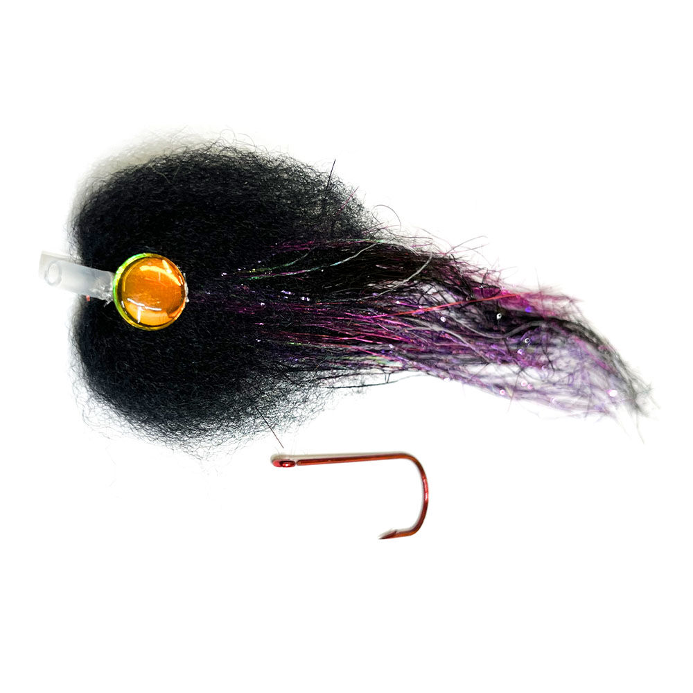 Nástraha na štiku Streamer Pike SILVERSTONE, černá, fialová, 20 cm