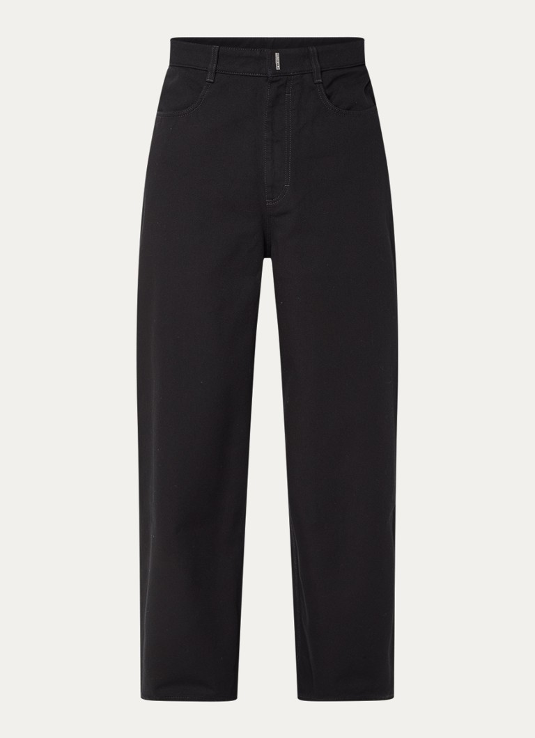 Blugi Givenchy cu croială largă și imprimeu colorat distressed