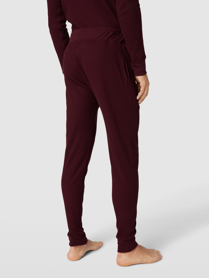 Sweatanzug mit Motiv-Stitching in bordeaux rot