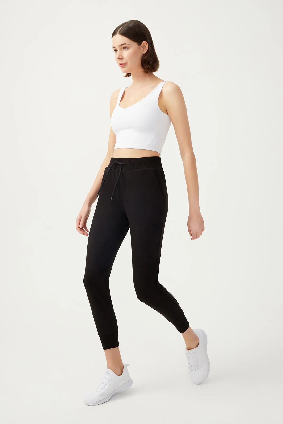 LOS OJOS  Schwarze Jogger-Jogginghose für Damen