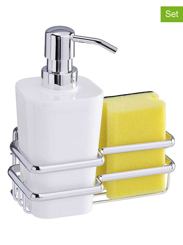Wenko 2tlg. Set: Spülmittelspender mit Schwamm - 400 ml günstig kaufen onesize