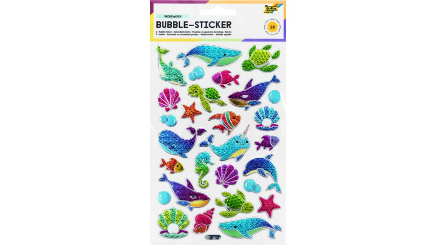 folia Bubble-Sticker UNDERWATER 14x21cm