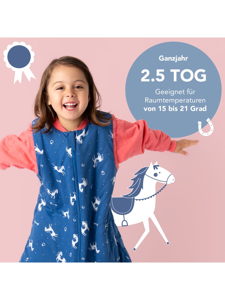 Schlummersack Babyschlafsack, 2.5 TOG in Blau günstig kaufen