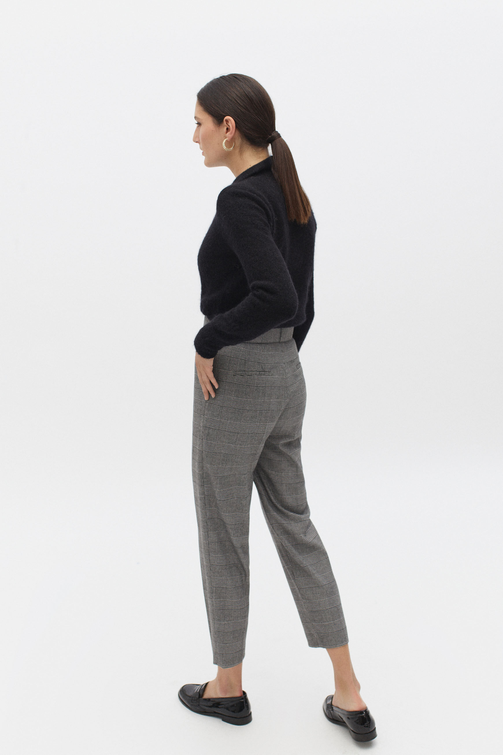 pantalon ani gris fonce femme