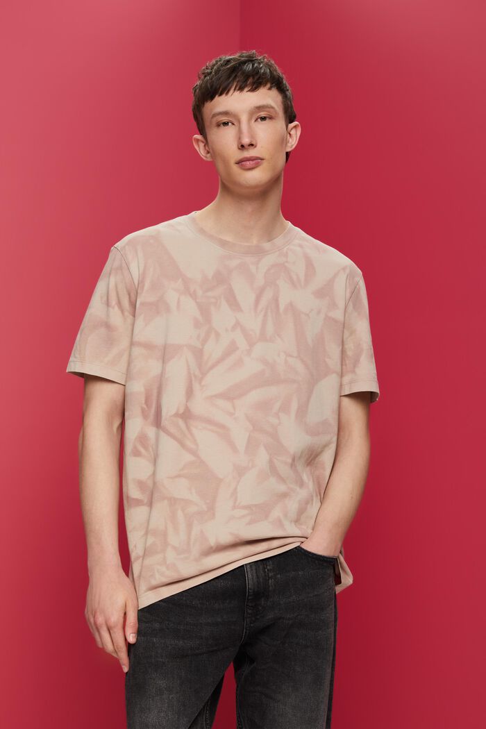 Rundhals-T-Shirt, 100 % Baumwolle