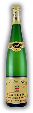 Hugel, Riesling Grossi Laüe, AOC Alsace, 2012, Elsass  Hugel, Riesling Grossi Laüe, AOC Alsace, 2012, Elsass  Ein Spitzenwein der Gourmetküche. Jahrgang 2012 - 0,75	 Liter - Vol 12%
