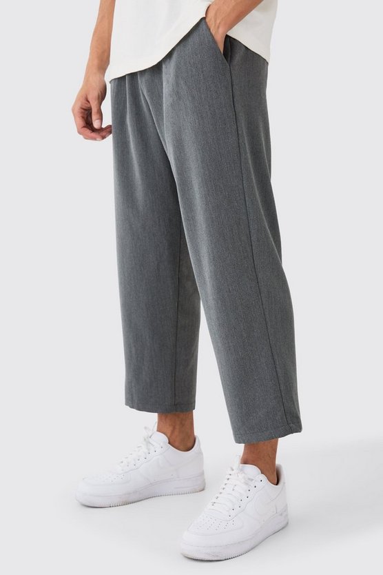 Elasticated Waist Cropped Skate Trousers