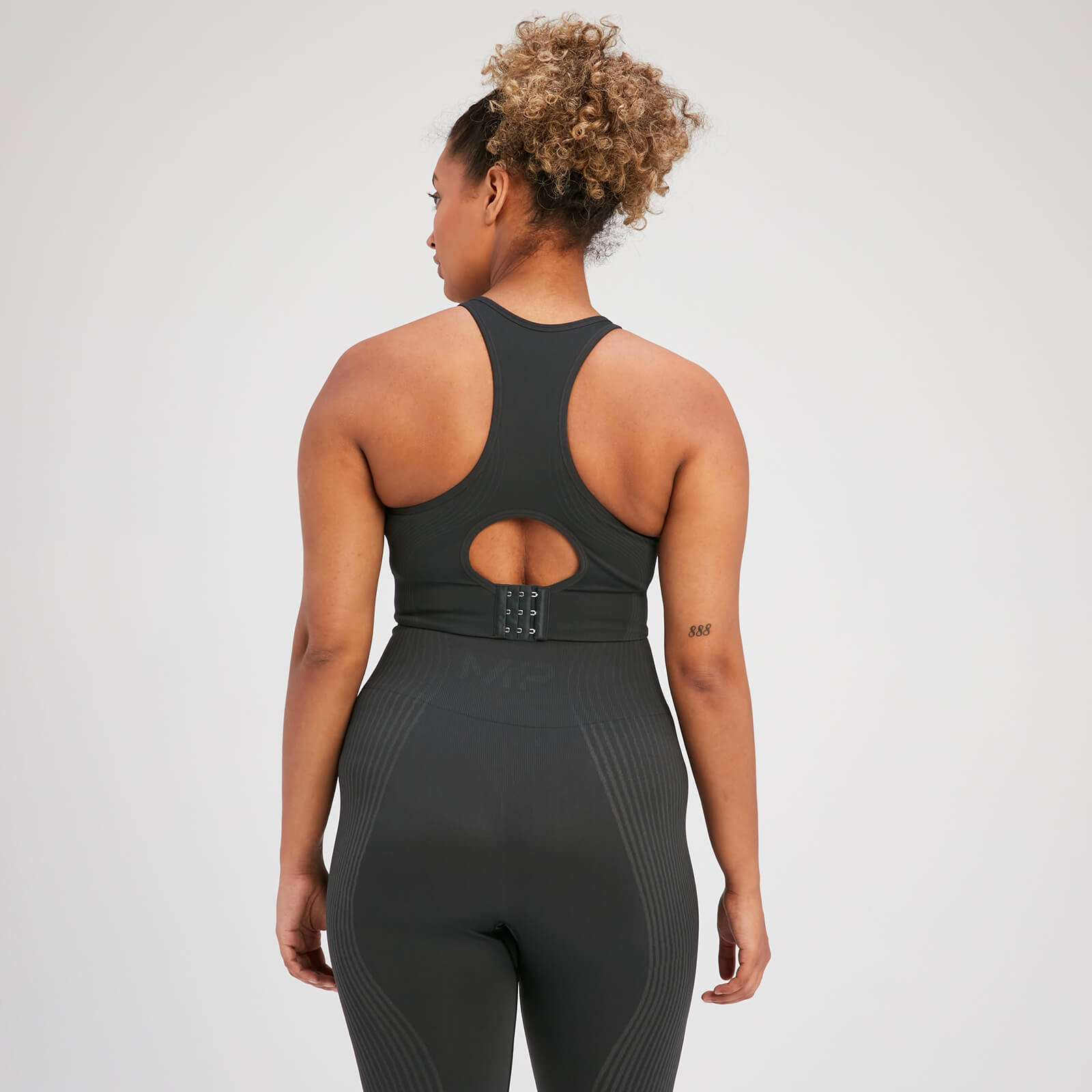 Brassière de sport sans coutures MP Tempo Illusion pour femmes – Noir
