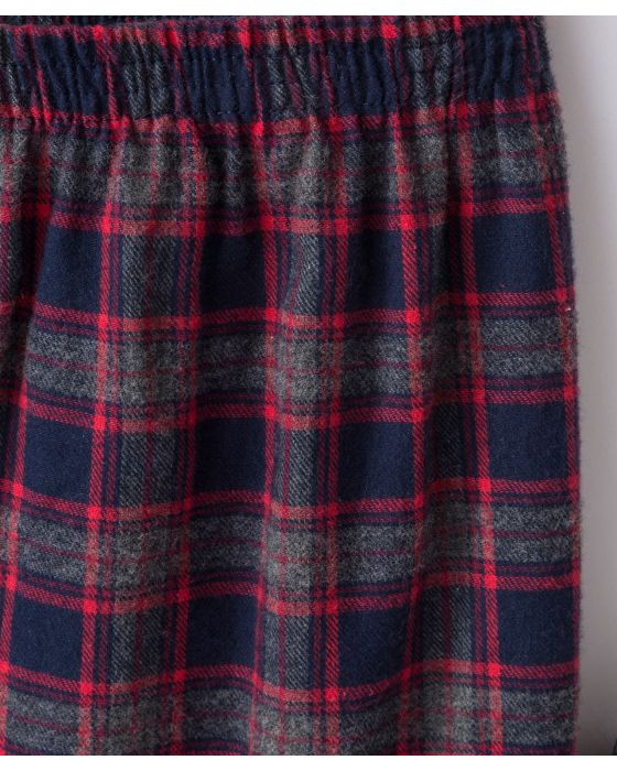 Pyjaveste en flanelle pur coton, manches longues